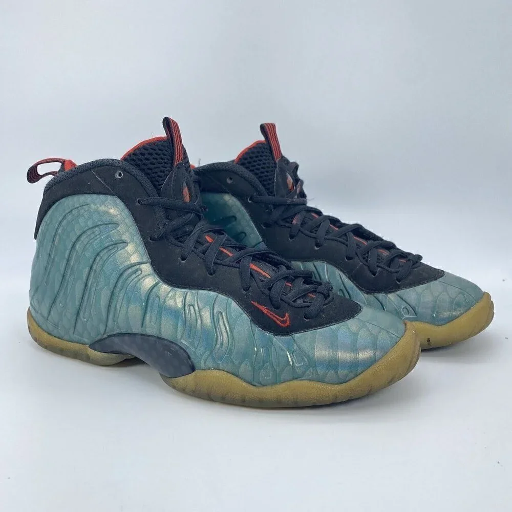 Nike FoamPosite One Gone Fishing Emerald Black Red Shoes 644791-300 Size 6.5Y